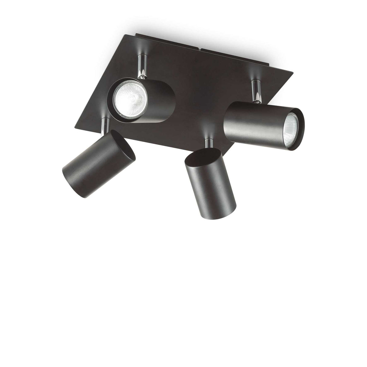 4-Bulb Black Ceiling Spotlight Fixture