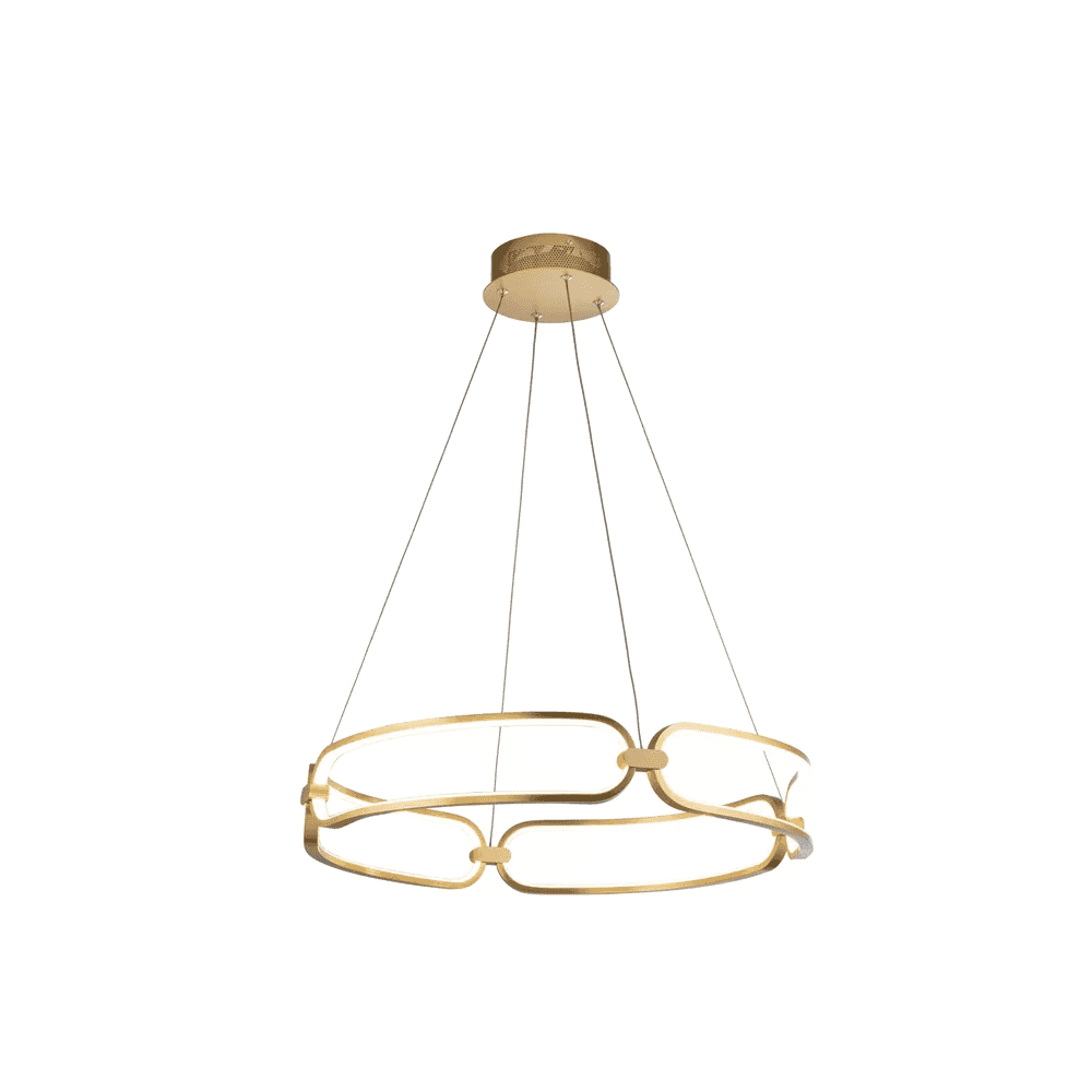 Colette Sleek LED Ring Pendant Light, Rose Gold, 60cm