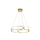 Colette Sleek LED Ring Pendant Light, Rose Gold, 60cm