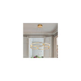 Colette Sleek LED Ring Pendant Light, Rose Gold, 60cm