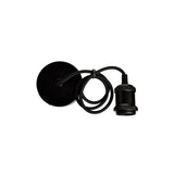 Elegant Black Pendant Light Kit with Braided Cable