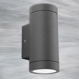 Graphite Modern Twin LED Outdoor Wall Light