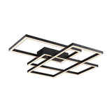 Sleek Black Metal Geometric Ceiling Light 80W