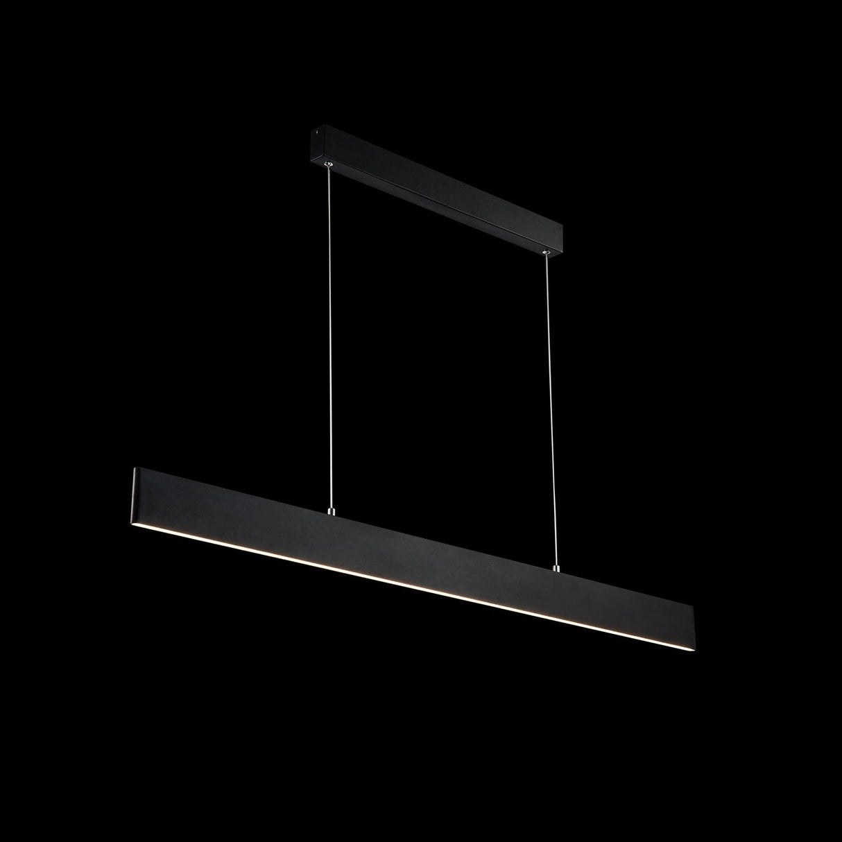 Modern Black Ceiling Pendant Light with Adjustable Height and Rectangular Canopy
