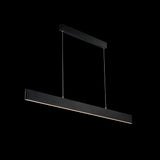 Modern Black Ceiling Pendant Light with Adjustable Height and Rectangular Canopy
