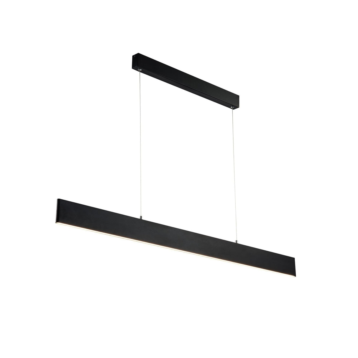 Modern Black Ceiling Pendant Light with Adjustable Height and Rectangular Canopy