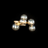 Chic Gold Metal and Glass Wall Lamp with 5 Lights