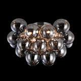 Modern Nickel 8-Light Glass Globe Ceiling Fixture