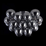 Modern Nickel 8-Light Glass Globe Ceiling Fixture