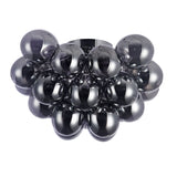 Modern Nickel 8-Light Glass Globe Ceiling Fixture
