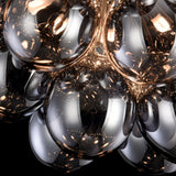 Modern Nickel 8-Light Glass Globe Ceiling Fixture