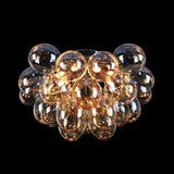 Luxe Nickel Sphere Ceiling Light with Glass Accents 8 x 28W