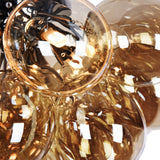 Luxe Nickel Sphere Ceiling Light with Glass Accents 8 x 28W