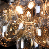 Luxe Nickel Sphere Ceiling Light with Glass Accents 8 x 28W