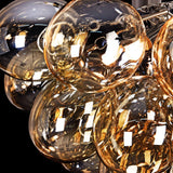 Luxe Nickel Sphere Ceiling Light with Glass Accents 8 x 28W