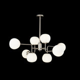 Modern Elegance: Erich Nickel Pendant Light with Glass Shades 8 x 40W
