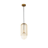 Golden Glow Pendant Light with Glass Shade