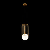 Golden Glow Pendant Light with Glass Shade