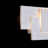 Contemporary White Metal Wall Light 12W