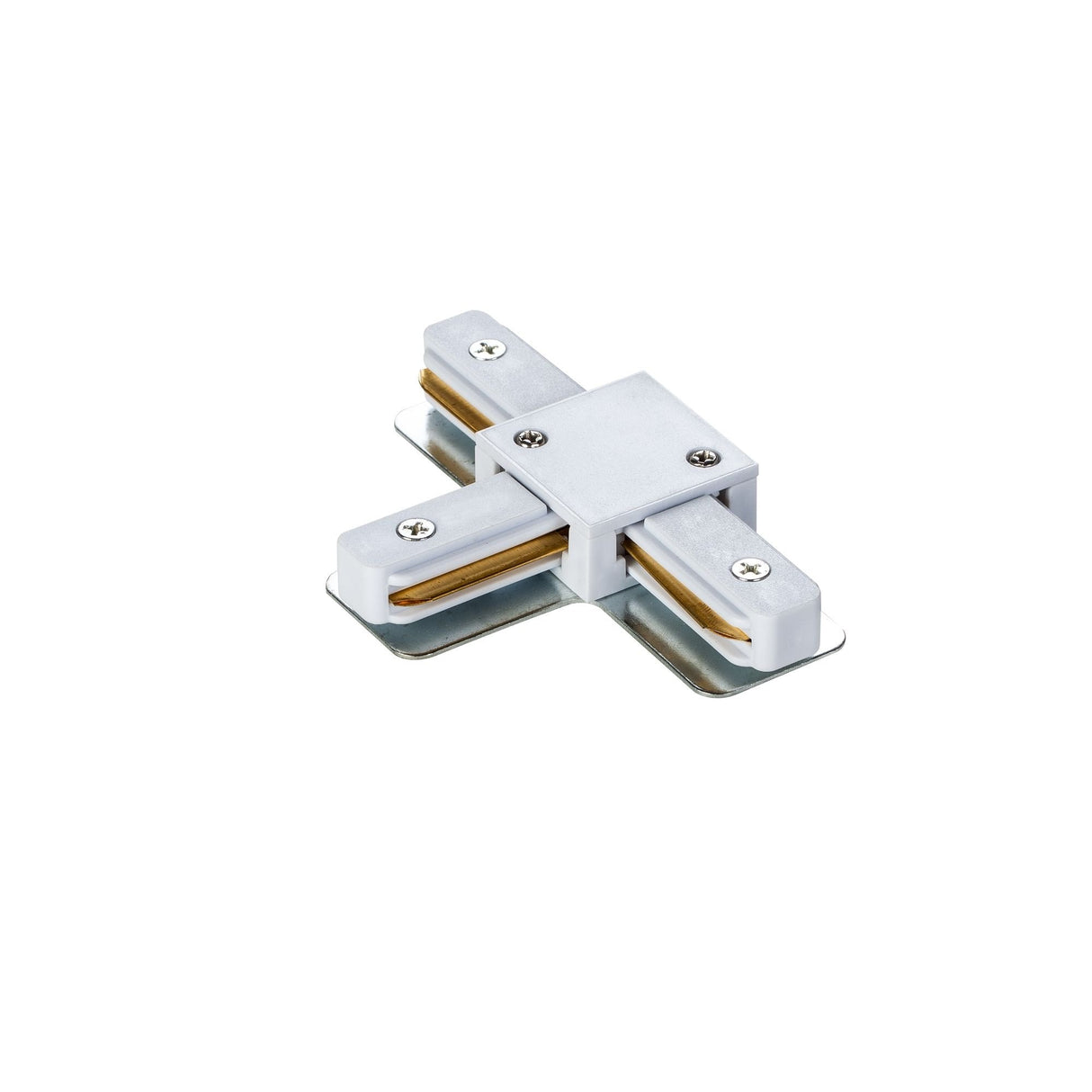 T-Connector for Track Lighting - White Plastic