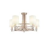 Vittoria Elegant Cream and Gold 5-Light Chandelier