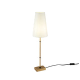 Elegant Brass Zaragoza Table Lamp with Fabric Shade