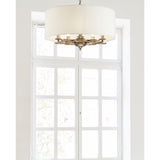 Vintage Gold Pendant Light Fixture with 5 Bulb Design