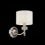 Alicante Nickel Wall Sconce with Fabric Shade