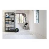 Set of 2 Rustic Square Metal Side Tables in Black - Dimensions 40x40x45cm and 45x45x50cm