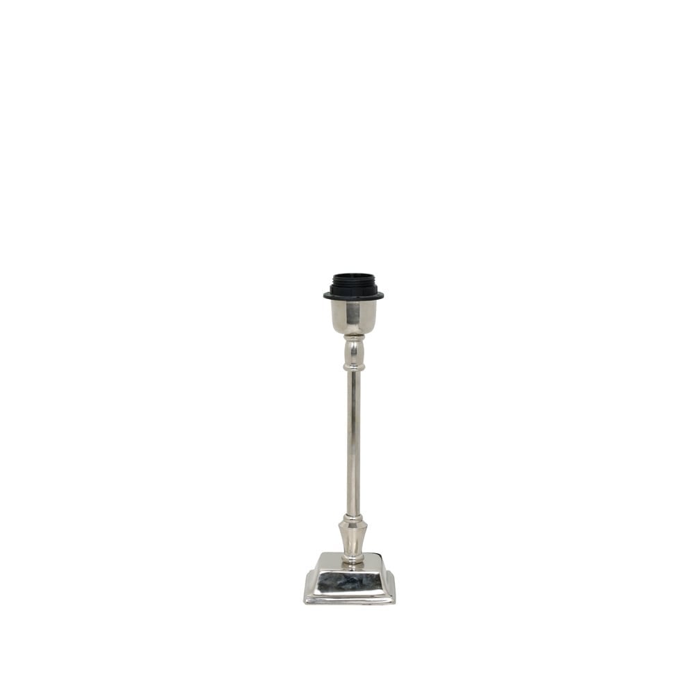 Sleek Nickel Square Lamp Base 8x8x29 cm - MEGH Collection