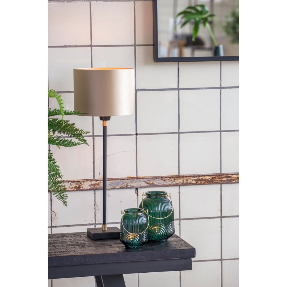 Golden Cylinder Textile Lamp Shade 20x20x15cm - Kalian Collection