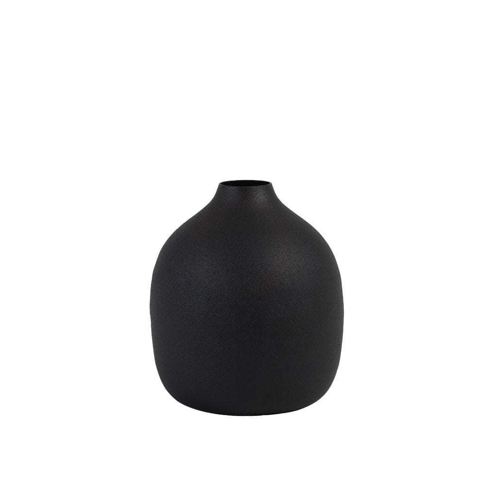 Elegant Matt Black Rayat Vase – 10cm Height