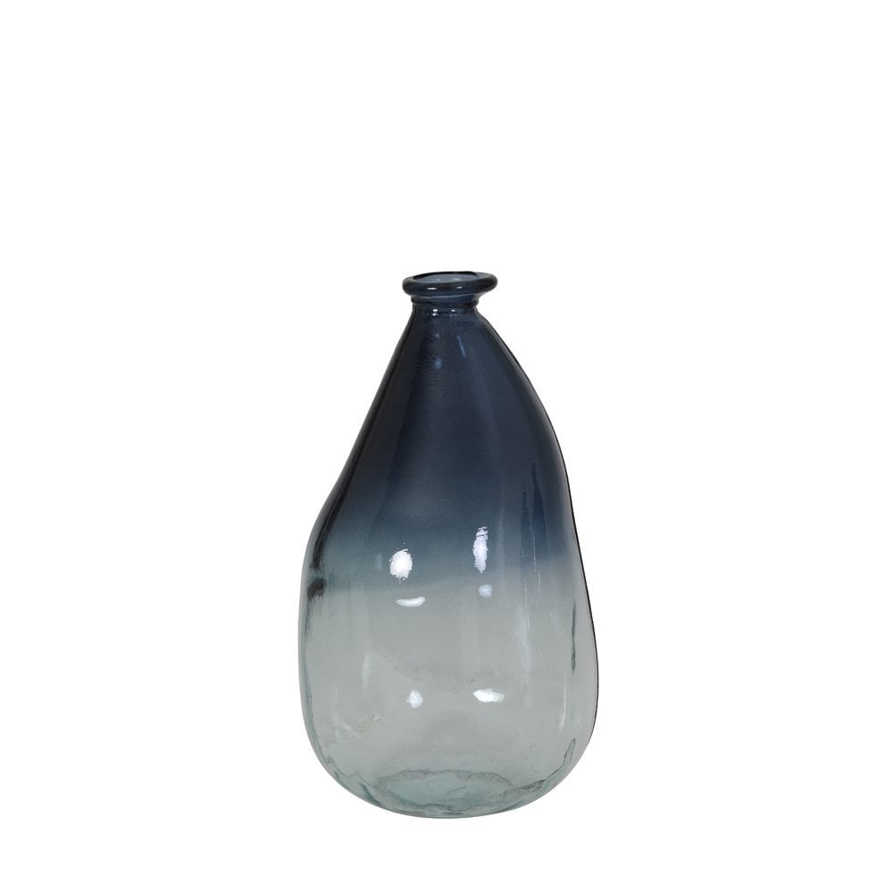 Elegant Fitoria 36cm Blue Clear Glass Vase