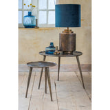 Antique Bronze Round Side Table 36x49cm Kach Collection