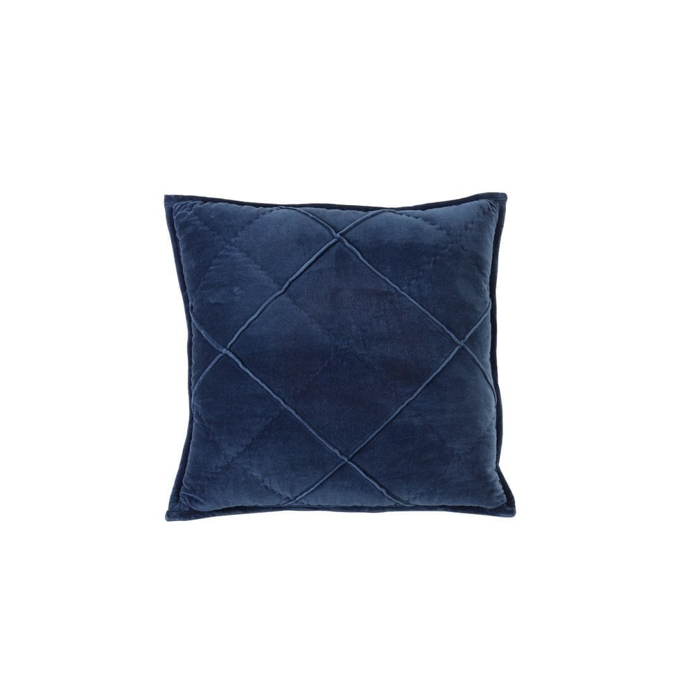Velvet Diamond Blue Square Pillow 50x50cm
