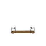 Wall Cabinet Zyra 1-Tier 70cm Black Metal and Wood