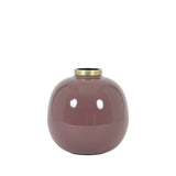 Vintage Blush Bronze Metal Vase - 22x22cm