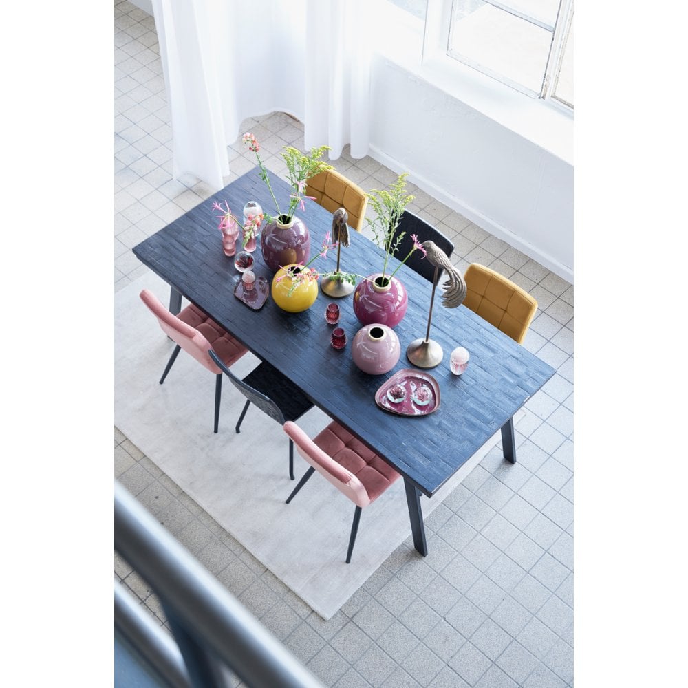 Vintage Blush Bronze Metal Vase - 22x22cm