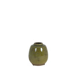 Elegant Sinabung Green Ceramic Vase 13x14cm - Home Décor Statement Piece