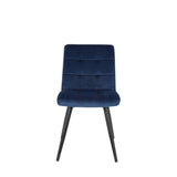Velvet Elegance Dining Chair, 57x49x84cm, Blue