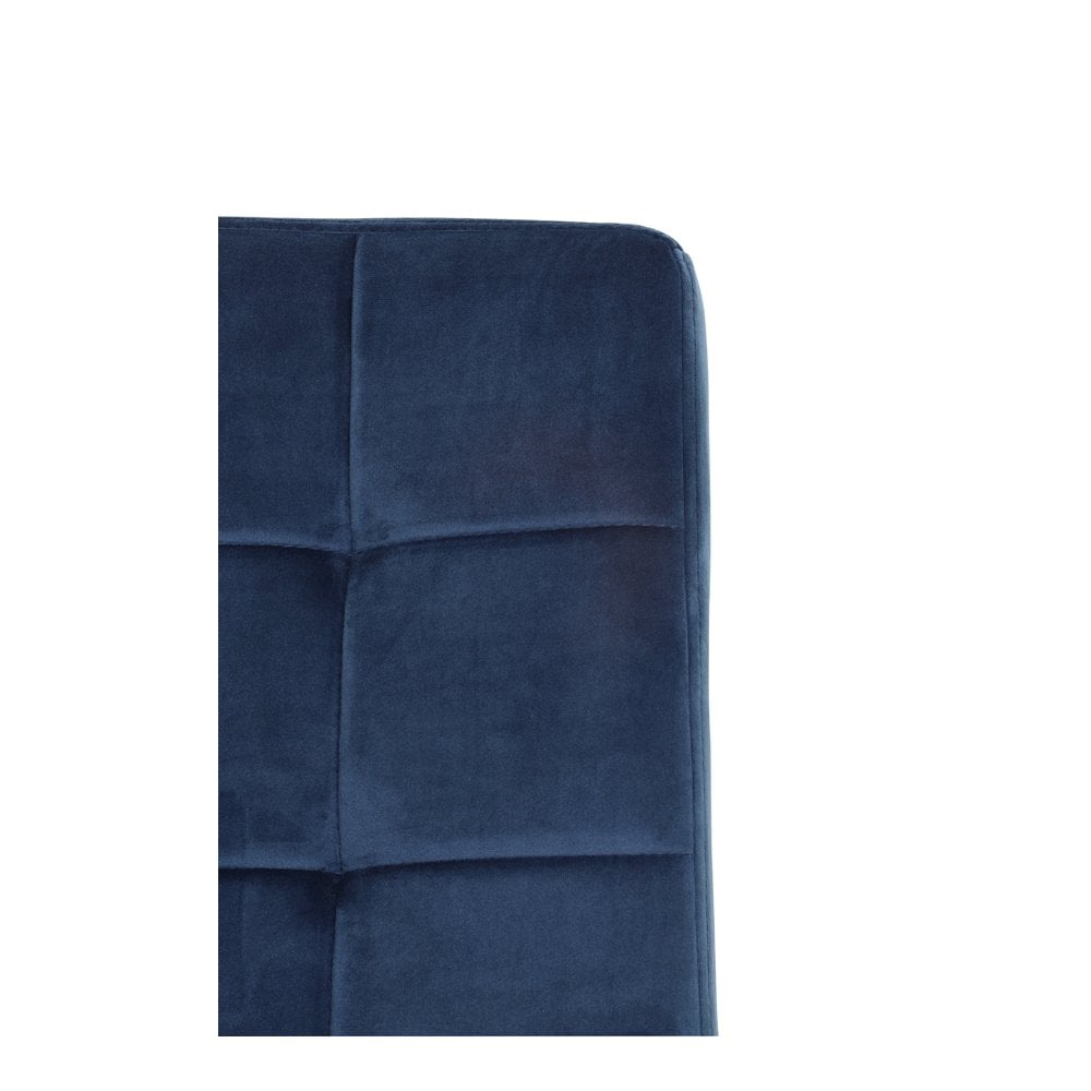 Velvet Elegance Dining Chair, 57x49x84cm, Blue