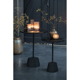 Grey Philon Glass Tealight Holder - 8.5x13cm