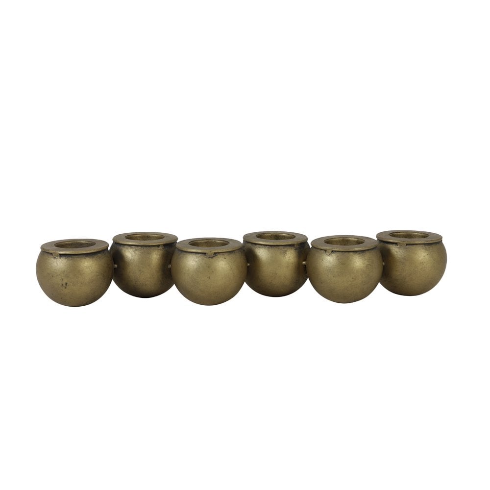 Antique Bronze Vesta Tealight Centerpiece 12x43x6.5cm