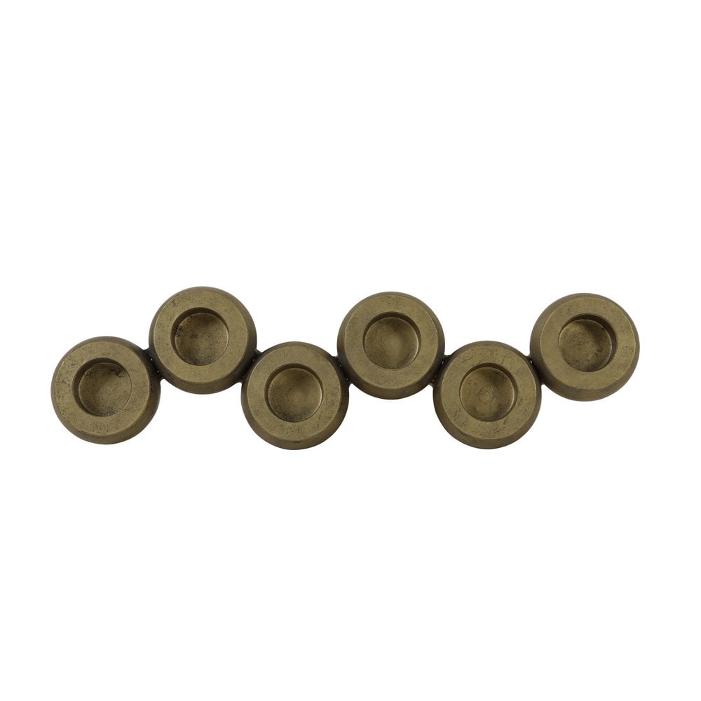 Antique Bronze Vesta Tealight Centerpiece 12x43x6.5cm