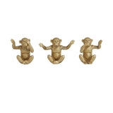 Golden Trio: Set of Three Monkey Ornaments