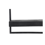 Maddison Black Rectangle Wooden Wall Shelf 30x15x50cm