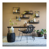 Maddison Black Rectangle Wooden Wall Shelf 30x15x50cm