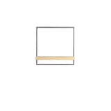 Natural Wood Rectangle Wall Shelf (50x15x50cm) - Maddison Collection