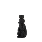 Elegant Black Monkey Tealight Holder - 21cm Home Decor