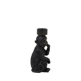 Elegant Black Monkey Tealight Holder - 21cm Home Decor